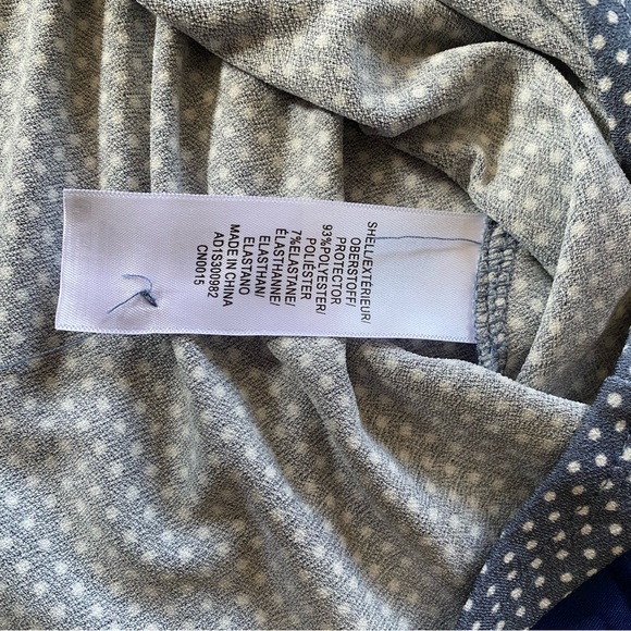 Adrianna Papell Micro Polka Dot Stretch Halter Tank Top Size L Gray White - Picture 4 of 9